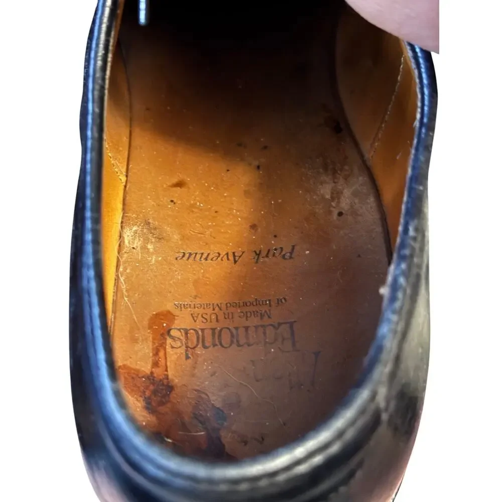 Allen Edmonds Park Avenue Black Leather Cap Toe Oxford Dress Shoes Size 13 B